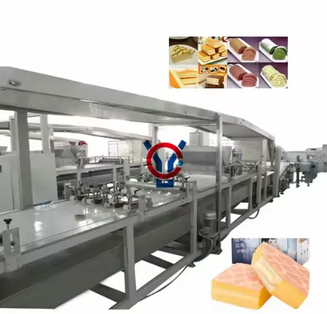 Layer Cake Cutting Machine Full Automatic swiss Roll Layer Cake Production Line - Bread Shaping Machine - foodmachtech