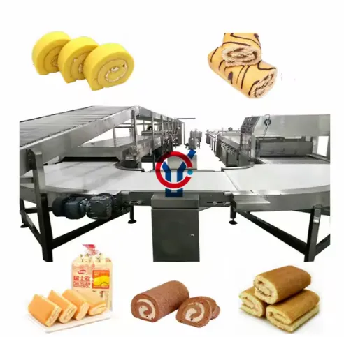 Layer Cake Cutting Machine Full Automatic swiss Roll Layer Cake Production Line - Bread Shaping Machine - foodmachtech