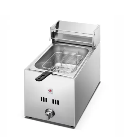 Commercial 10L Tabletop Stainless Steel Gas Fryer Multifunctional with 1 Tank and 1 Basket for Chicken French Fries - Deep Fryer - foodmachtech