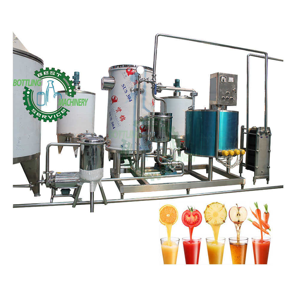500L/H 1000L/H 1 Tonne/h 0,5 Tonnen/h Komplette Konzentrat frische natürliche Fruchtsaft herstellungs linie mit UHT-Sterilisator