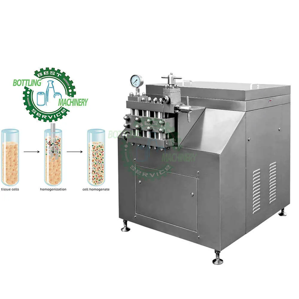 1000l/h 2000l/h Dairy Yogurt High Pressure Homogenizing Mixer for Milk Mill Industry - Homogenizer - foodmachtech