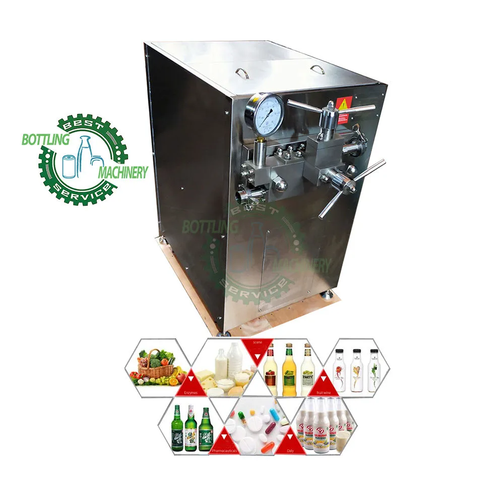 1000l/h 2000l/h Stainless Steel Fruit Juice 2 Double Stage High Pressure Homogenizer - Homogenizer - foodmachtech