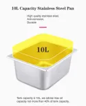Commercial 10L Tabletop Fritadeira De Gás De Aço Inoxidável Multifuncional com 1 Tanque e 1 Cesta para Frango Batatas Fritas - Fritadeira Profunda - foodmachtech