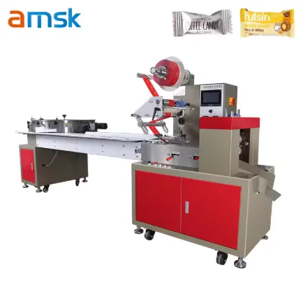 High-speed Automatic Flow Wrapping packing Machine of Hard Candy Cotton Candy Jelly Lollipops in Film Bags - Packaging Machine - foodmachtech