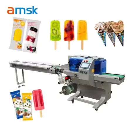 Tiefkühlkost-Eis-Eis-Eis-Eis-Eis-Eis-Eis-Eis-Maschine Horizontale Wrapper-Packung Verpackungs maschine - Verpackungsmaschine - foodmachtech