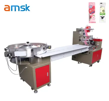 High-speed Automatic Flow Wrapping packing Machine of Hard Candy Cotton Candy Jelly Lollipops in Film Bags - Packaging Machine - foodmachtech