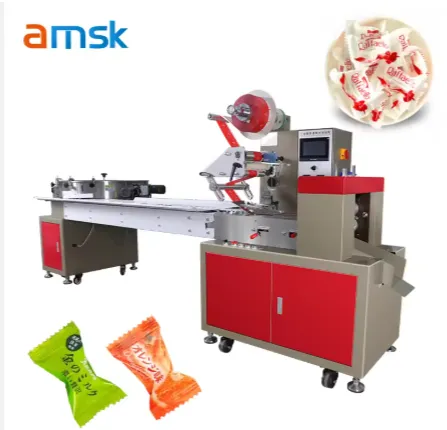 High-speed Automatic Flow Wrapping packing Machine of Hard Candy Cotton Candy Jelly Lollipops in Film Bags - Packaging Machine - foodmachtech