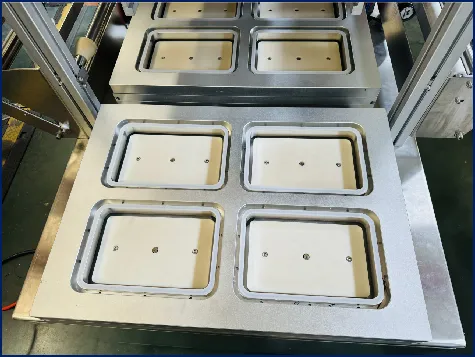 Empaquetadora modificada semiautomática de la atmósfera de la sola cámara GYF-460 para el embalaje del palillo del cangrejo de la rebanada del cerdo - Máquina de envasado - foodmachtech
