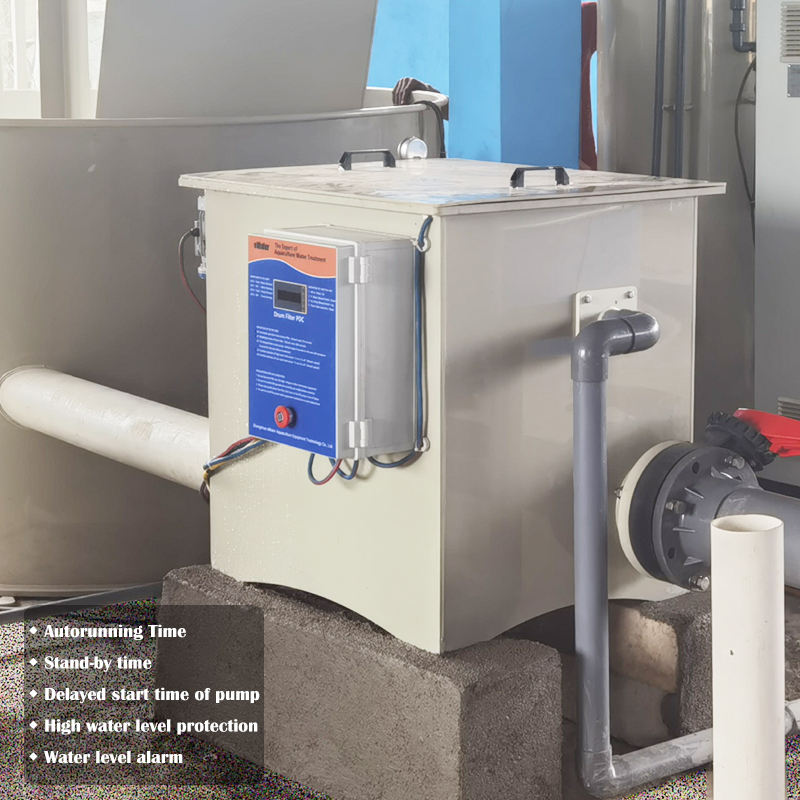 100T/h Rohwasser aufbereitung Rotations trommel filter und Ras Umwälzungs-Aquakultur system Teich filter maschine für Indoor-Fischfarm