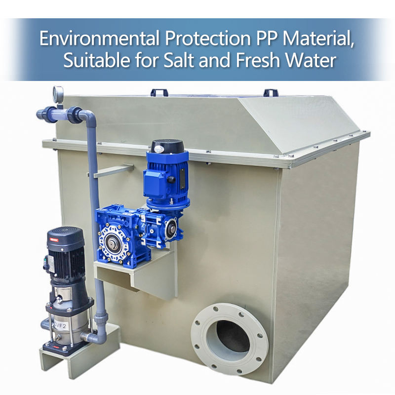 Rotations trommel filter Aquakultur system ausrüstung mit Forellen zucht ausrüstung, Ras Rotations trommel filter zum Verkauf