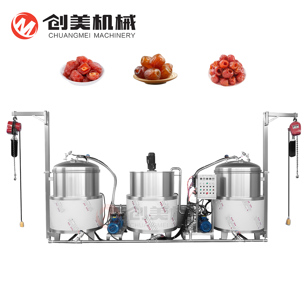 Máquina programable de la impregnación del vacío para uniformemente absorber el jarabe de las frutas y de fechas