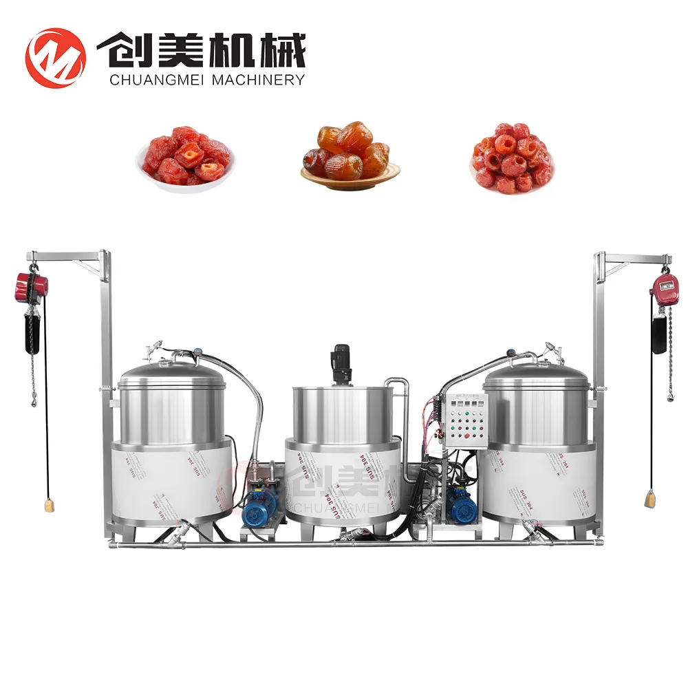 Programmable Vacuum Impregnation Machine for Uniformly Absorbing Syrup from Fruits and Dates - Vacuum Melting Kettle - foodmachtech