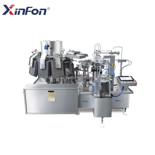 GY-8SK-200 Full Automatic Dried Fish Marinated Chicken Feet Rotary Vacuum Packing Machine