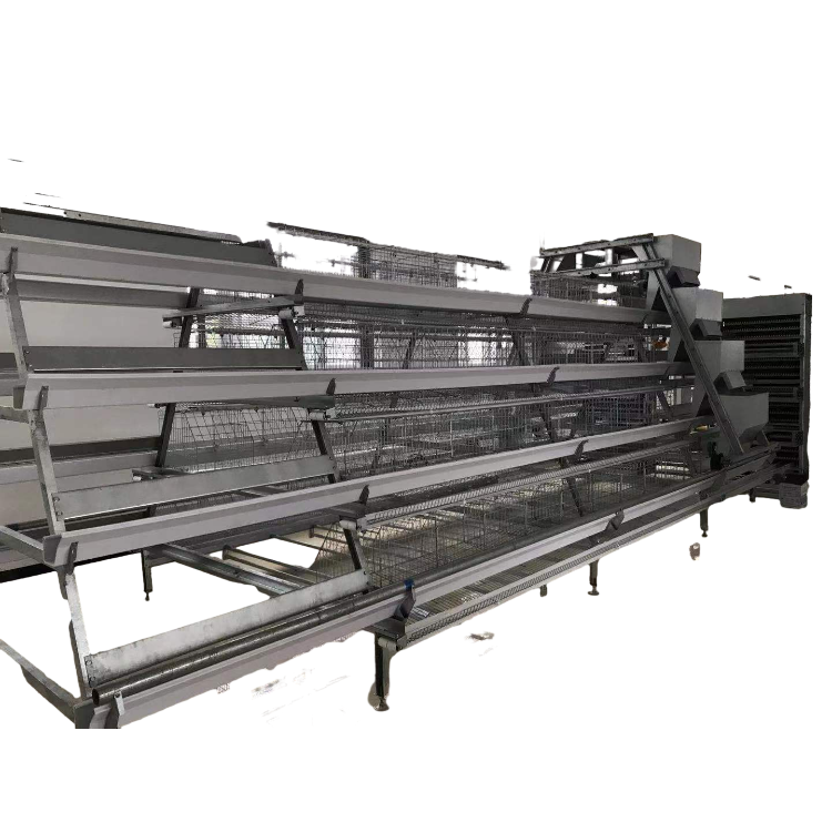 สัตว์ปีกฟาร์มเนื้อไก่เนื้ออุปกรณ์ชุบสังกะสี H ประเภทไก่เนื้อแบตเตอรี่กรงระบบ