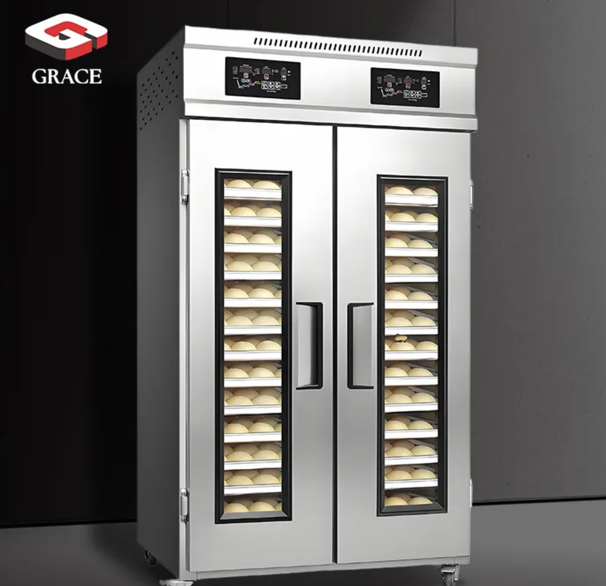 Коммерческий 36-лоток Proofer Холодильник Двойная дверь Автоматическое охлаждение Брожения Шкаф для пекарни 220 В Электрическая вода Фрукты