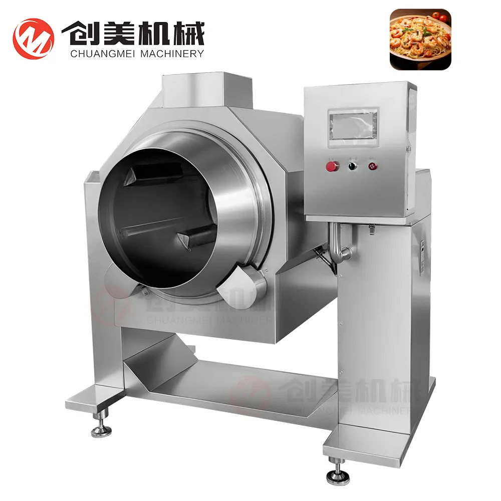 Restaurant Automatic Vegetables Cooking Drum Machine - Wok - foodmachtech