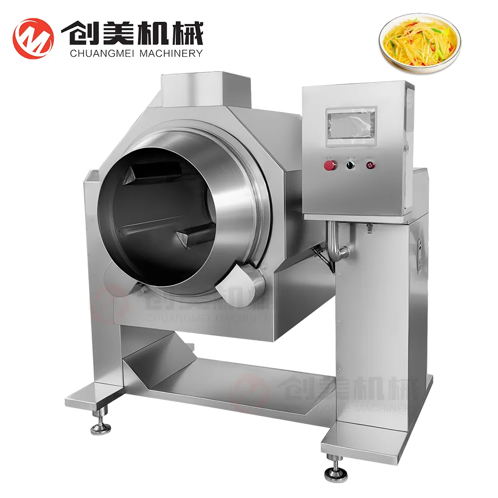 Natural Gas Drum Stir-frying Machine Large Electromagnetic Stir-frying Machine - Wok - foodmachtech