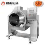 China Factory Price Drum Spinning Type Automatic Cooking Machine Large Capacity Commercial Large Capacity Stir-frying Machine - Wok - foodmachtech