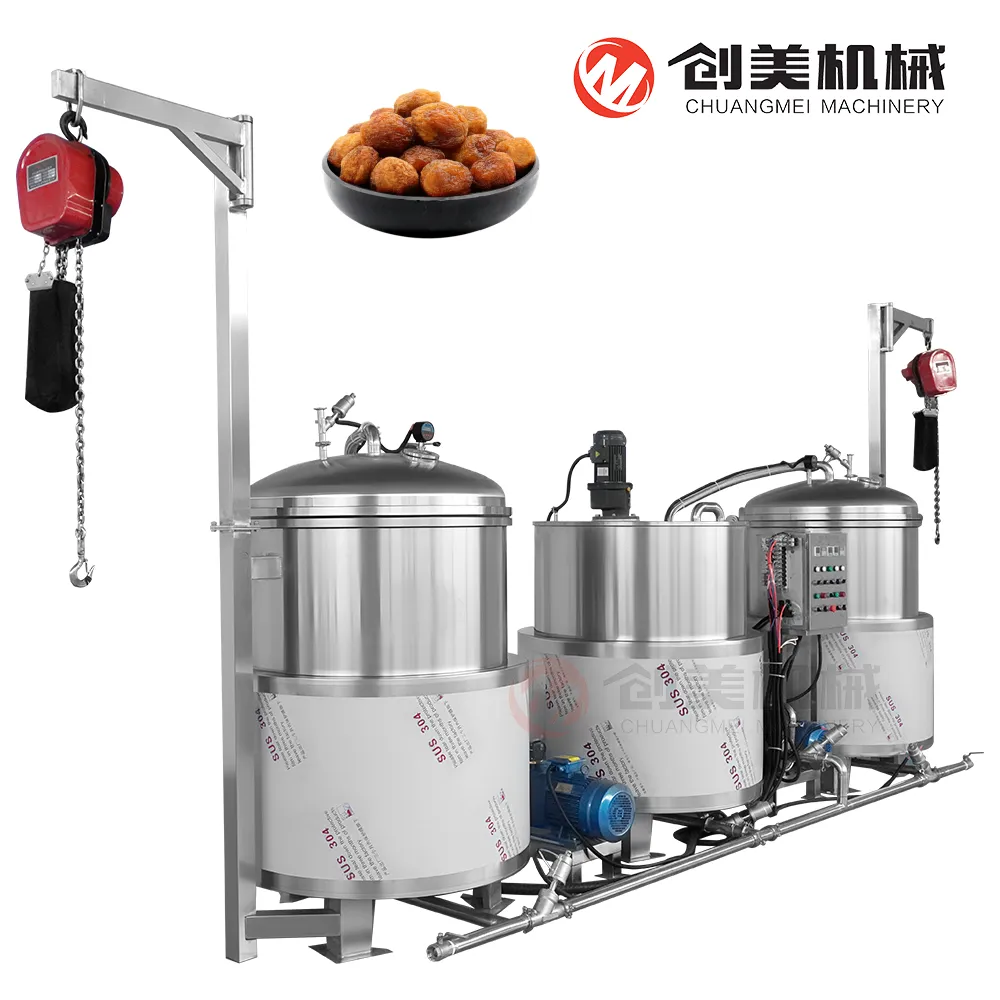 Vacuum-Impregnated Fruit Soaking Machine - Sugar Boiling Unit - foodmachtech