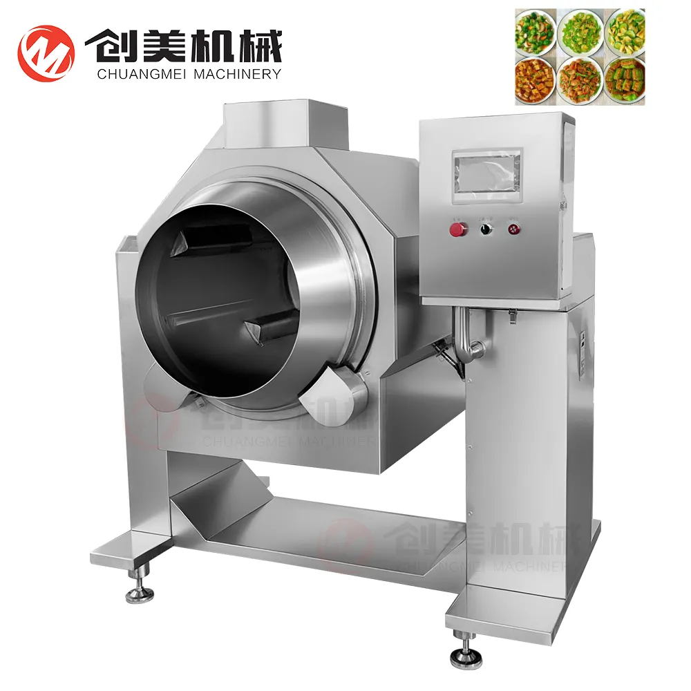 Multifunctional High Quality Automatic Food Cooking Drum Stir Fried Cooking Robot Machine - Wok - foodmachtech