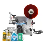DMX半自動フラットステッカーラベリングマシンフラットスクエアボトルまたはボックス - コーディングマシン - foodmachtech