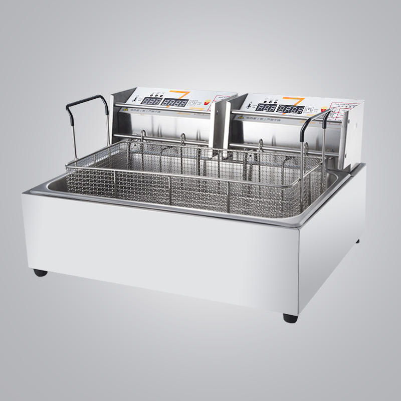 フレンチチキンフライヤーステンレス鋼ケータリング装置シングルタンク電気ディープフライヤーマシン