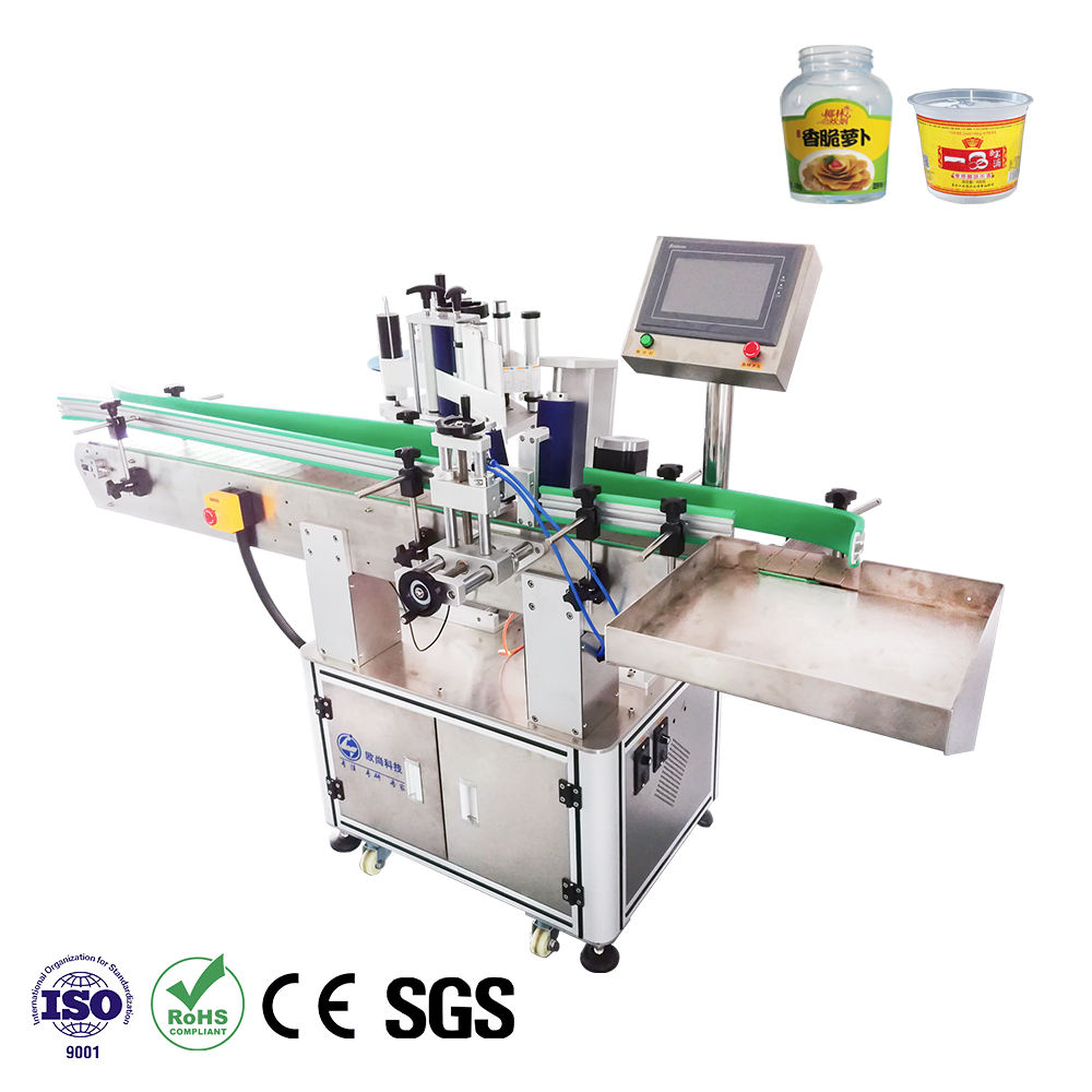 Orshang สติกเกอร์ม้วนแนวตั้งอัตโนมัติไฟฟ้าเครื่องติดฉลากแบริ่งหน้าจอสัมผัส25-50ขวด/นาทีราคาโรงงานสำหรับ