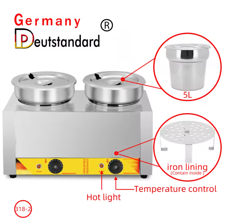 生産性高いソースディスペンサーダブルヘッドスープ暖かいチョコレートメルター
