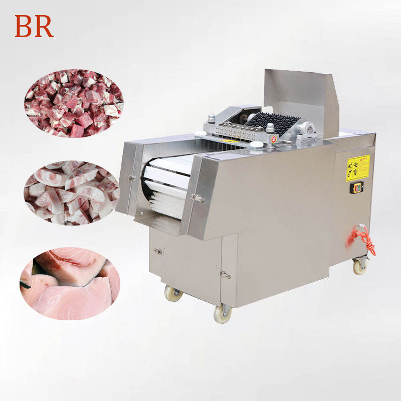 เครื่องตัดเนื้อแช่แข็งเชิงพาณิชย์ Cube เครื่องตัดไก่อัตโนมัติเนื้อ Dicer Fish dicing