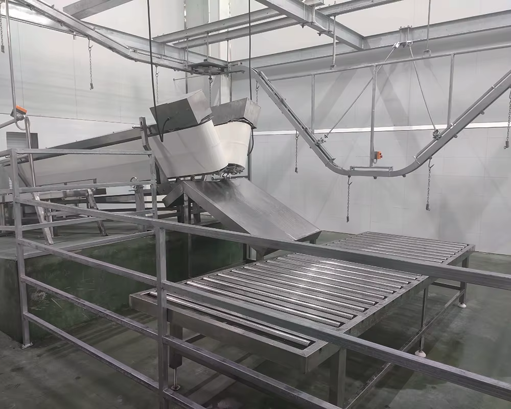 สแตนเลสถูกสุขอนามัยที่มีประสิทธิภาพระบบการประมวลผลเครื่องฆ่าแกะเนื้อ butchery อุปกรณ์มอเตอร์แบริ่งสำหรับวัว