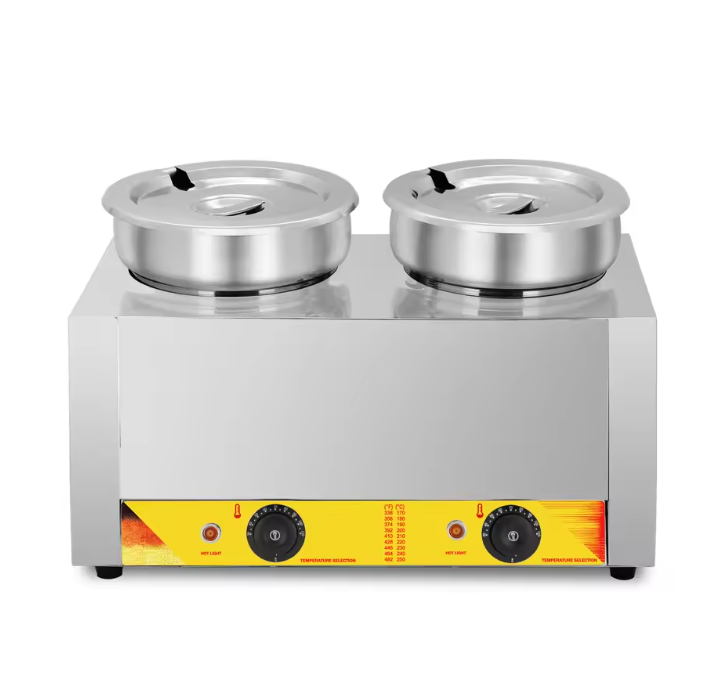 ステンレス製ダブルヘッドスープウォーマーソースディスペンサーチョコレートメルター