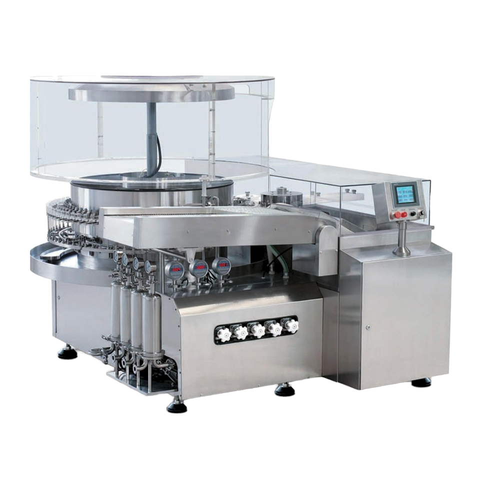 Fabricante al por mayor lavado ultrasónico profundo botella de vidrio rotatorio máquina de limpieza línea de producción