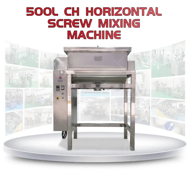 Customized High Quality 250 500 1000l Horizontal Electric Heating Dry Powder Mixer Double Screw Ribbon Blender - Mixer - foodmachtech