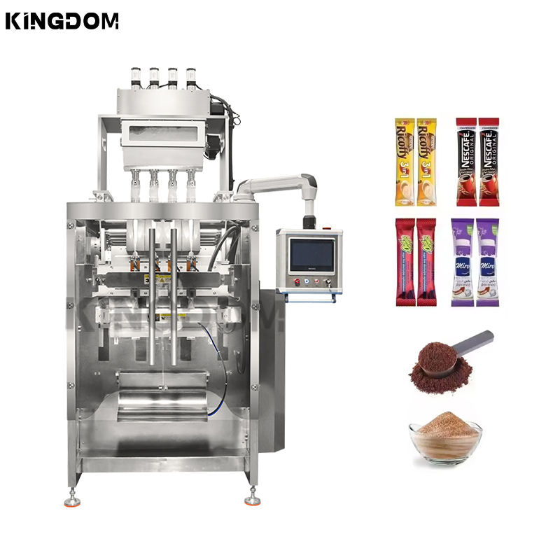 อัตโนมัติบรรจุทันทีกาแฟผสมผงเกลือน้ำตาลติดซองเครื่องบรรจุภัณฑ์