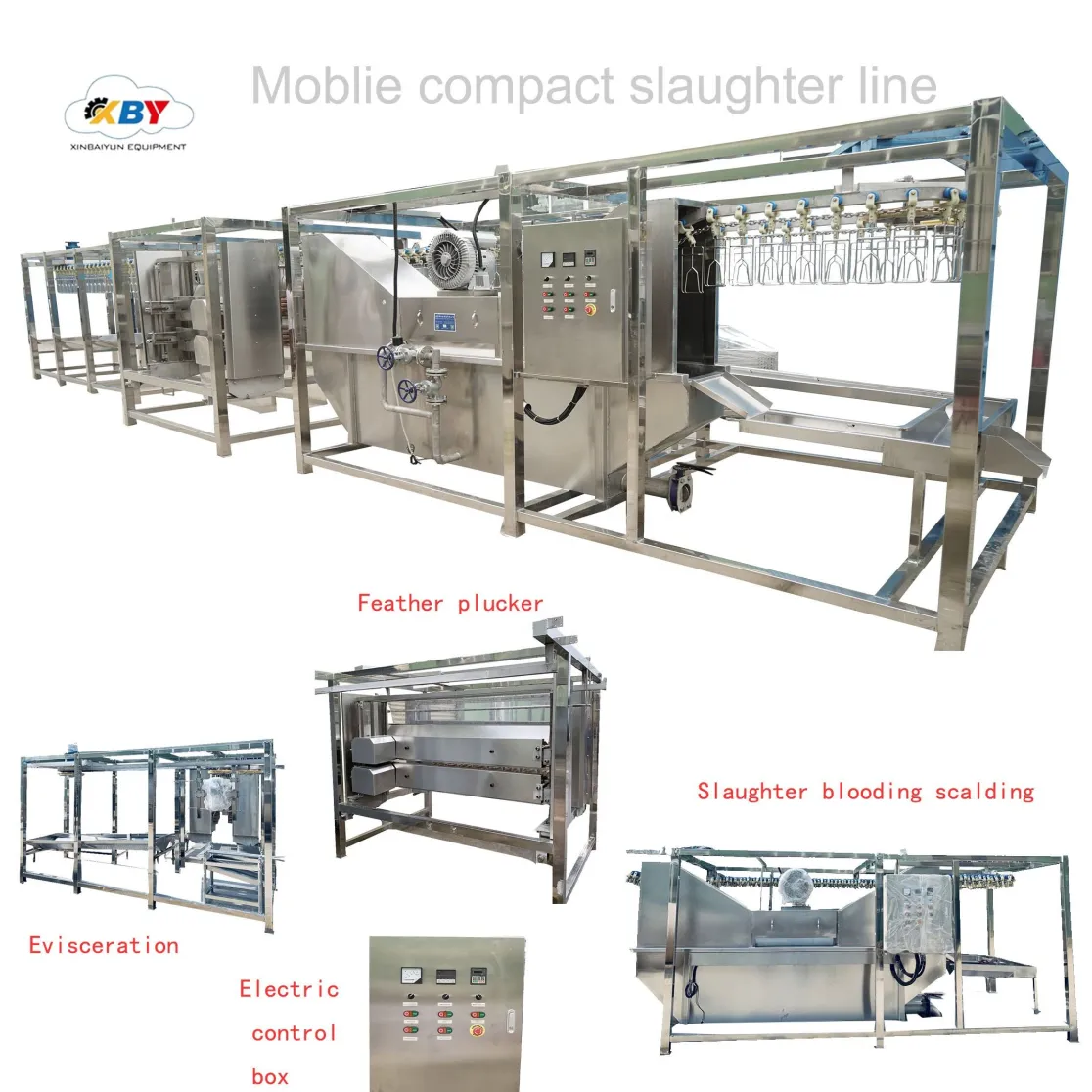 Líneas de producción de equipos de procesamiento de mataderos de aves de corral mataderos de pato y ganso - Línea de sacrificio de aves de corral - foodmachtech
