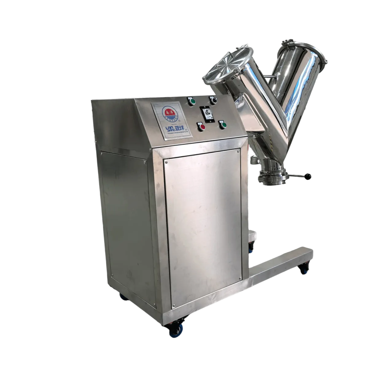 Chemical Food Dry Powder Mixer Blending Machinery V Type Small Laboratory Powder Mixing Machine  - Mixer - foodmachtech