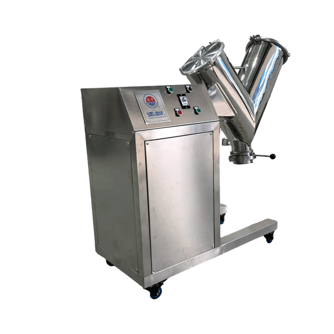 Chemical Food Dry Powder Mixer Blending Machinery V Type Small Laboratory Powder Mixing Machine - Mixer - foodmachtech