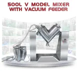 좋은 가격 컨베이어 500l 조미료 Powder 믹서 v 유형 혼합 기계 진공 피더 블렌더 기계 - 믹서 - foodmachtech