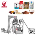 Multihead weigher Auger FILLER Combo บรรจุข้าวโอ๊ตนมผงผสมเม็ดซิปกระเป๋า doypack กระเป๋าเครื่องบรรจุภัณฑ์ - ระบบผสมแก๊สแผนที่ - foodmachtech