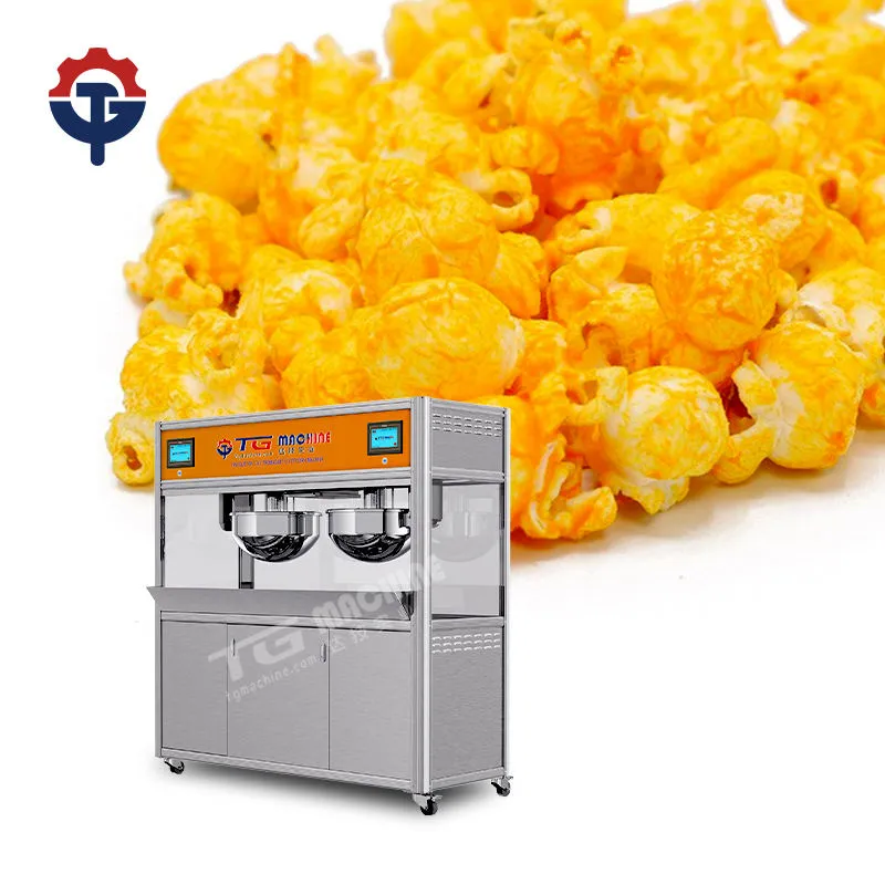 High Efficiency Corn Popping Machine Popcorn Machine Commercial Gas and Electric Popcorn Machine - Seasoning Machine - foodmachtech