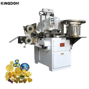 Macchina automatica per l'imballaggio di monete in alluminio per la fabbrica di cioccolato