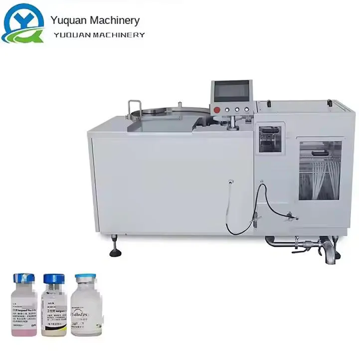 Small Business Ultrasonic Automatic Glass Bottle Washer Electrically Driven Rotary Packaging Machines for Beer Milk Food Pump - Bottle Washing Machine - foodmachtech