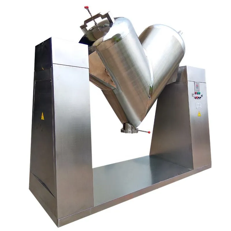 Powder Mixer Blending Machinery V Type Small Laboratory Powder Mixing Machine  - Mixer - foodmachtech