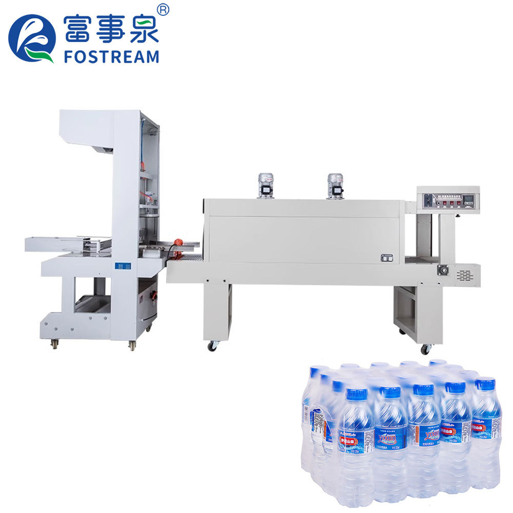 Semi-automatique manchon d'emballage en plastique PE Film chaud Tunnel de la chaleur de l'eau en bouteille Machine d'emballage en Chine