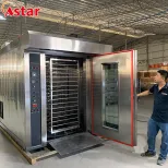 Industrial Gas-Powered Rotary Oven 64 Trays Customized High Efficiency Total Rotary Rack Oven Commercial Bakeries Astar HG-64Q - Fermentation Box - foodmachtech