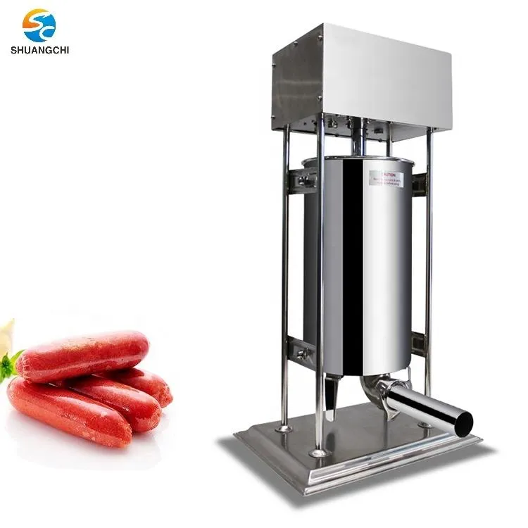 Hoch leistungs elektrischer Edelstahl Hot Dog & Wurst Stuffer Fleisch füller mit neuem Zustand Vertikaler elektrischer Wurst hersteller - Wurstfüller - foodmachtech