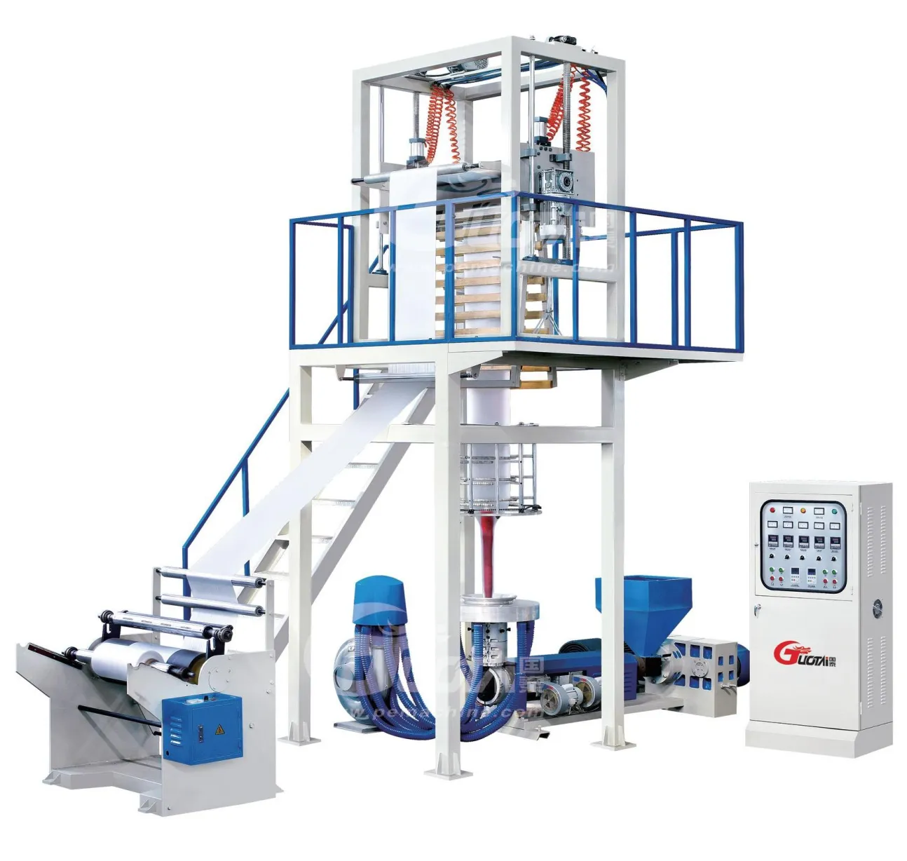 High Speed Plastic Bag Blow Film Machine Blown Film Extruder Plastic Blowing Machine Price - Blown Film Machine - foodmachtech