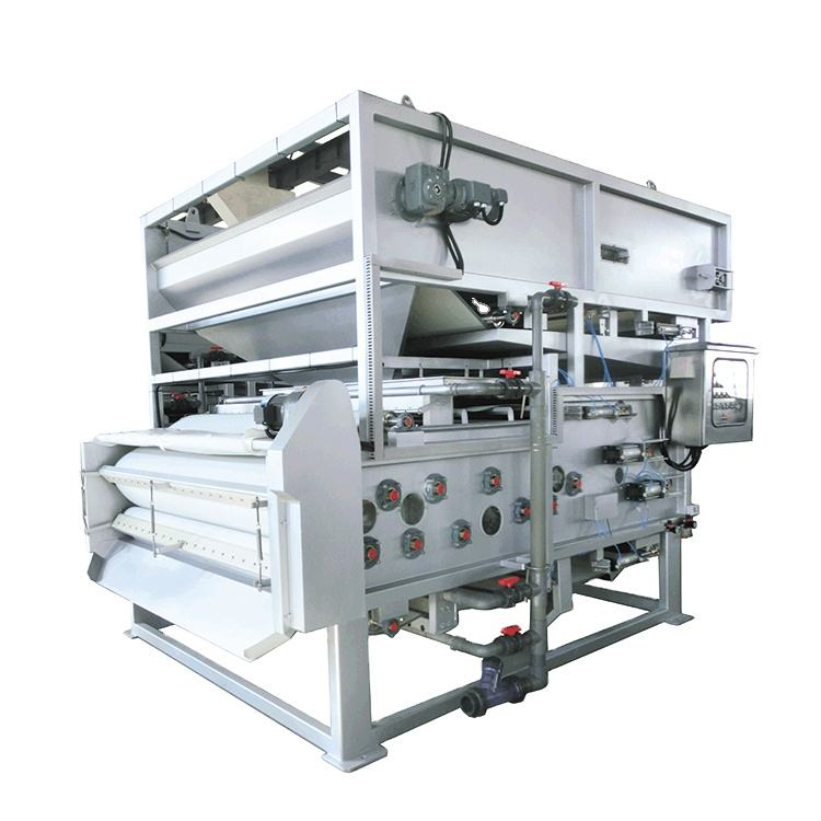 เข็มขัดกรองกดสำหรับเปิดใช้งานตะกอนในโรงฆ่าสัตว์บำบัดน้ำเสีย dewatering