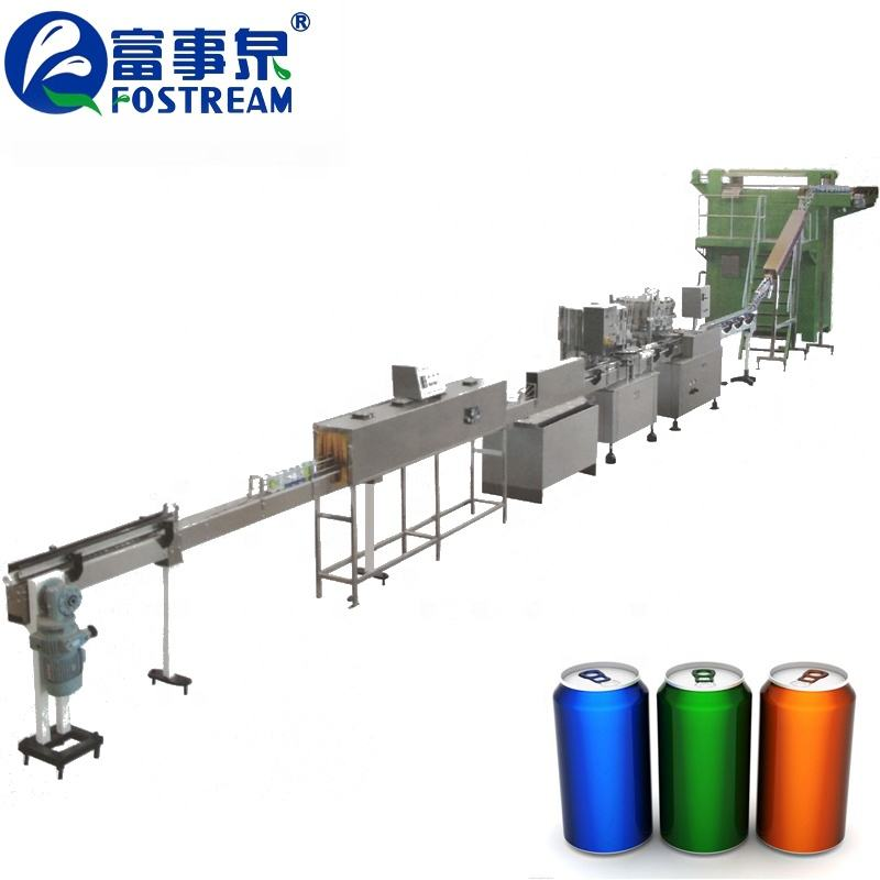 Guangdong conjunto completo automático agua carbonatada bebidas cerveza soda aluminio puede máquina de llenado