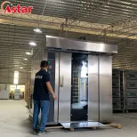 Industrial Gas-Powered Rotary Oven 64 Trays Customized High Efficiency Total Rotary Rack Oven Commercial Bakeries Astar HG-64Q - Fermentation Box - foodmachtech